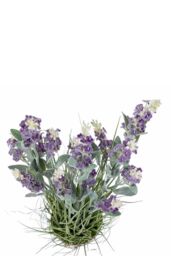 Homescapes Artificial Lavender Plant in Decorative Metallic Ceramic Pot, 66 cm in Purple - thumbnail 5