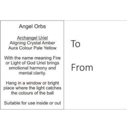 Sienna Glass Angel Orb Archangel Uriel Amber in Yellow - thumbnail 3