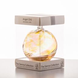 Sienna Glass Angel Orb Archangel Uriel Amber in Yellow - thumbnail 4