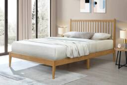 Flintshire Furniture Ltd Padeswood Hardwood Bed Frame in Light Brown - Size: Single - thumbnail 2