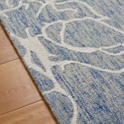 The Rug Shop UK Blue Wool Modern Abstract Easy To Clean Cotton Backing Rug - Size: 200 cm x 280 cm - thumbnail 3