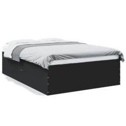 Berkfield Home Bed Frame without Mattress Black 120x200 cm - Size: Small Double - thumbnail 2