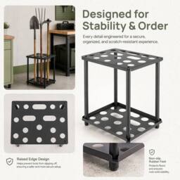 Kelvenix Garden Tool Organizer Rack Garage Holder in Black - Size: 10000mm x 520mm - thumbnail 5