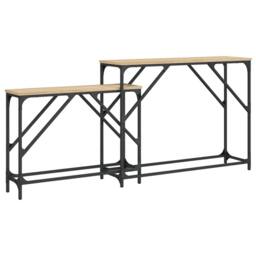 Berkfield Home Nesting Console Tables 2 pcs Sonoma Oak Engineered Wood in Light Tan - thumbnail 7