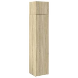 Berkfield Home Slim Storage Cabinet Sonoma Oak 45x42.5x225 cm Engineered Wood in Brown - thumbnail 2