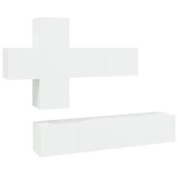 Berkfield Home 7 Piece TV Cabinet Set White Engineered Wood - thumbnail 2