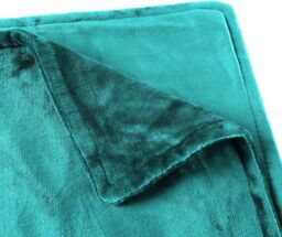 Alecome Women's Electric Heated Throw Blanket Washable 220gsm Fleece Remote Timer in Teal - thumbnail 6
