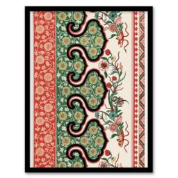 Artery8 Owen Jones Ornamental Floral Motif Pattern Framed Wall Art Print - Size: A4 - thumbnail 1