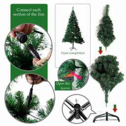 Shatchi 6FT Prelit Green Alaskan Pine Christmas Tree Multicolour LEDs - thumbnail 9