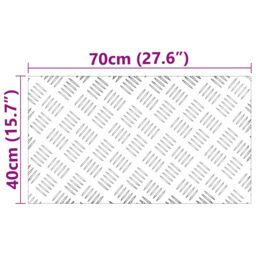Berkfield Home Aluminum Checker Plates 4 pcs Anti-Slip 70x40 cm in Silver - Size: Medium - thumbnail 7