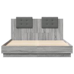Berkfield Home Bed Frame without Mattress Grey Sonoma 140x200 cm - thumbnail 4