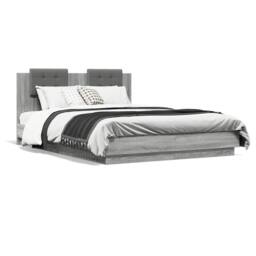 Berkfield Home Bed Frame without Mattress Grey Sonoma 140x200 cm - thumbnail 1