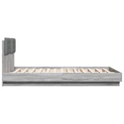 Berkfield Home Bed Frame without Mattress Grey Sonoma 140x200 cm - thumbnail 5