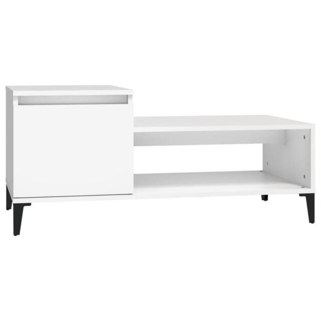Berkfield Home Coffee Table White 100x50x45 cm Engineered Wood - Size: 100 x 50 x 45 cm - image 1