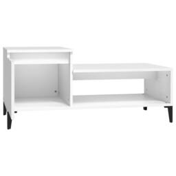Berkfield Home Coffee Table White 100x50x45 cm Engineered Wood - Size: 100 x 50 x 45 cm - thumbnail 6