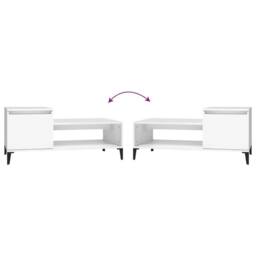 Berkfield Home Coffee Table White 100x50x45 cm Engineered Wood - Size: 100 x 50 x 45 cm - thumbnail 8