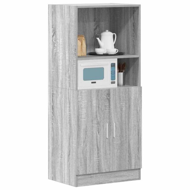 Berkfield Home Kitchen Cabinet Grey Sonoma 57x41.5x131.5 cm Engineered Wood - image 1