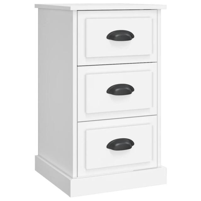 Berkfield Home Bedside Cabinet White 39x39x67 cm Engineered Wood - Size: 39 x 39 x 67 cm - image 1