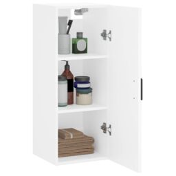 Berkfield Home Wall Mounted Cabinet White 34.5x34x90 cm - thumbnail 5