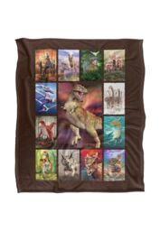 JQ Licensing Royce Mcclure Dino Mosaic Silky Touch Super Soft Throw Blanket 152 X 127 cm in White - thumbnail 1