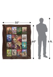 JQ Licensing Royce Mcclure Dino Mosaic Silky Touch Super Soft Throw Blanket 152 X 127 cm in White - thumbnail 5