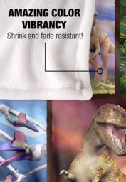 JQ Licensing Royce Mcclure Dino Mosaic Silky Touch Super Soft Throw Blanket 152 X 127 cm in White - thumbnail 4