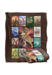 JQ Licensing Royce Mcclure Dino Mosaic Silky Touch Super Soft Throw Blanket 152 X 127 cm in White - thumbnail 2