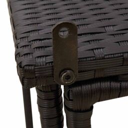 Berkfield Home Folding Garden Table Black 90x51x75 cm Poly Rattan - Size: 90 x 51 x 75 cm - thumbnail 9