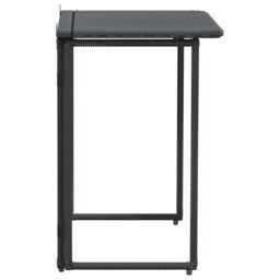 Berkfield Home Folding Garden Table Black 90x51x75 cm Poly Rattan - Size: 90 x 51 x 75 cm - thumbnail 5