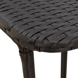 Berkfield Home Folding Garden Table Black 90x51x75 cm Poly Rattan - Size: 90 x 51 x 75 cm - thumbnail 8