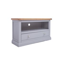 Cabinet Bits Rocca Grey 1 Drawer TV Cabinet Chrome Knob - thumbnail 3
