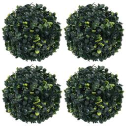 Berkfield Home Lush Artificial Boxwood Balls 4 pcs 12 cm in Green - thumbnail 2