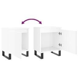 Berkfield Home Bedside Cabinets 2 pcs High Gloss White 40x30x50 cm Engineered Wood - Size: 40 x 30 x 50 cm - thumbnail 9