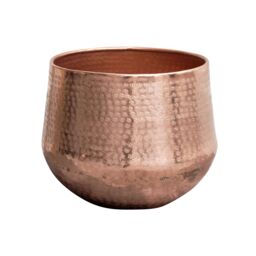 Melody Maison Large Round Copper Patterned Planter