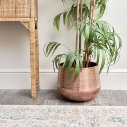 Melody Maison Large Round Copper Patterned Planter - thumbnail 3