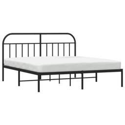 Berkfield Home Metal Bed Frame with Headboard Black 183x213 cm - thumbnail 5