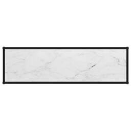 Berkfield Home Stylish Console Table White 120x35x75 cm Tempered Glass - Size: 120 x 35 x 75 cm - thumbnail 4