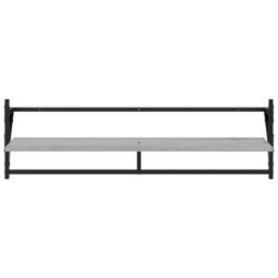 Berkfield Home 6 Piece Wall Shelf Set with Bars Grey Sonoma Engineered Wood - thumbnail 6