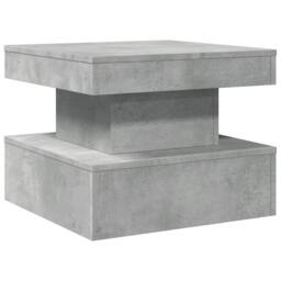 Berkfield Home Modern Coffee Table with LED Lights Concrete Grey 50x50x40 cm - Size: 50 x 50 x 40 cm - thumbnail 1
