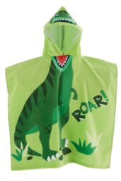 Catherine Lansfield 'Dinosaur' Hooded Towel Poncho in Green - thumbnail 5