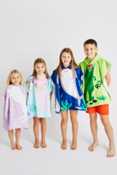 Catherine Lansfield 'Dinosaur' Hooded Towel Poncho in Green - thumbnail 4