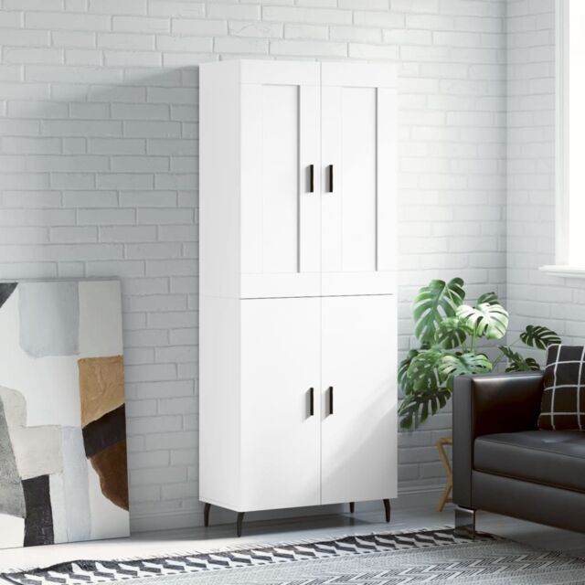 Berkfield Home Highboard White 69.5x34x180 cm Engineered Wood - image 1