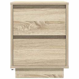 Berkfield Home Bedside Cabinets with LED Lights¬†2 pcs Sonoma Oak 38x34x50 cm - Size: 38 x 34 x 50 cm - thumbnail 9