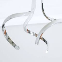 EONLION Twirl Ceiling Light Fitting Integrated LED Living Room Metal Lamp in Silver - thumbnail 3