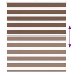 Berkfield Home Zebra Blind Brown 135x150 cm Fabric Width 130.9 cm Polyester - thumbnail 5