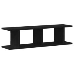 Berkfield Home Wall Shelves 2 pcs Black Oak 75x18x20 cm Engineered Wood - Size: 75 x 18 x 20 cm - thumbnail 5