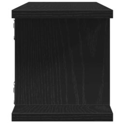 Berkfield Home Wall Shelves 2 pcs Black Oak 75x18x20 cm Engineered Wood - Size: 75 x 18 x 20 cm - thumbnail 7