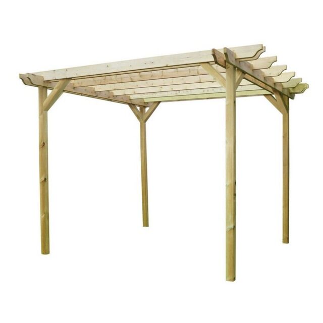 Rutland County Garden Furniture Ltd Double Garden Pergola - Wood - L300 x W480 x H270 cm - Light Green - image 1