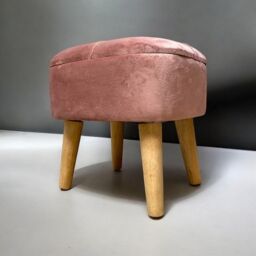 Minster Stool - Wood - L30 x W30 x H34 cm - Pink - Size: 1 Pack - thumbnail 5