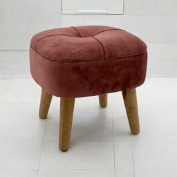 Minster Stool - Wood - L30 x W30 x H34 cm - Pink - Size: 1 Pack - thumbnail 6